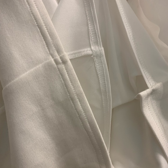 Avec Les Filles Mini Dress With Gloves | Puff Sleeves | Bridal | Engagement - Picture 6 of 8